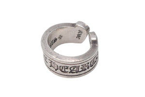 CHROME HEARTS クロムハーツ ラージスクロールラベル リング シルバー シルバー925 ロゴ アクセサリー 10号 美品 中古 4c067812