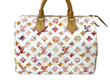 Load image into Gallery viewer, LOUIS VUITTON ルイヴィトン モノグラム ウォーターカラー スピーディ30 ハンドバッグ ボストンバッグ M95751 ゴールド金具 ホワイト ブロン 美品 中古 4c067816