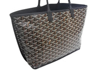 画像をギャラリービューアに読み込む, 新品未使用 GOYARD ゴヤール アンジュPM トートバッグ PVC レザー ヘリンボーン ブラック 中古 4c067829