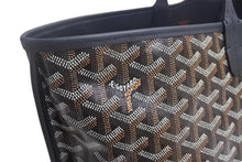 画像をギャラリービューアに読み込む, 新品未使用 GOYARD ゴヤール アンジュPM トートバッグ PVC レザー ヘリンボーン ブラック 中古 4c067829