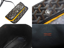 画像をギャラリービューアに読み込む, 新品未使用 GOYARD ゴヤール アンジュPM トートバッグ PVC レザー ヘリンボーン ブラック 中古 4c067829