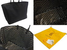 画像をギャラリービューアに読み込む, 新品未使用 GOYARD ゴヤール アンジュPM トートバッグ PVC レザー ヘリンボーン ブラック 中古 4c067829