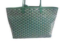 Load image into Gallery viewer, 新品未使用 GOYARD ゴヤール サンルイPM トートバッグ STLOUIPMLTY09CL09P PVC レザー ヘリンボーン グリーン 中古 4c067830