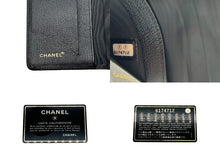 画像をギャラリービューアに読み込む, 極美品 CHANEL シャネル カードケース ココマーク ソフトカーフ 手帳カバー ゴールド金具 ブラック 6番台 中古 4c067842