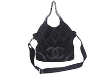 Load image into Gallery viewer, CHANEL シャネル 2Way チェーンショルダーバッグ ココマーク 12番台 ムートン レザー ブラック シルバー金具 美品 中古 4c067848