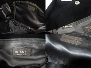 CHANEL シャネル 2Way チェーンショルダーバッグ ココマーク 12番台 ムートン レザー ブラック シルバー金具 美品 中古 4c067848