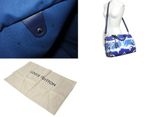 画像をギャラリービューアに読み込む, LOUIS VUITTON ルイヴィトン 2WAYバッグ スピーディー バンドリエール 30 LVエスカル ブルー ボストンバッグ シルバー金具 M45146 美品 中古 4c067849