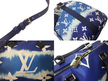 Load image into Gallery viewer, LOUIS VUITTON ルイヴィトン 2WAYバッグ スピーディー バンドリエール 30 LVエスカル ブルー ボストンバッグ シルバー金具 M45146 美品 中古 4c067849