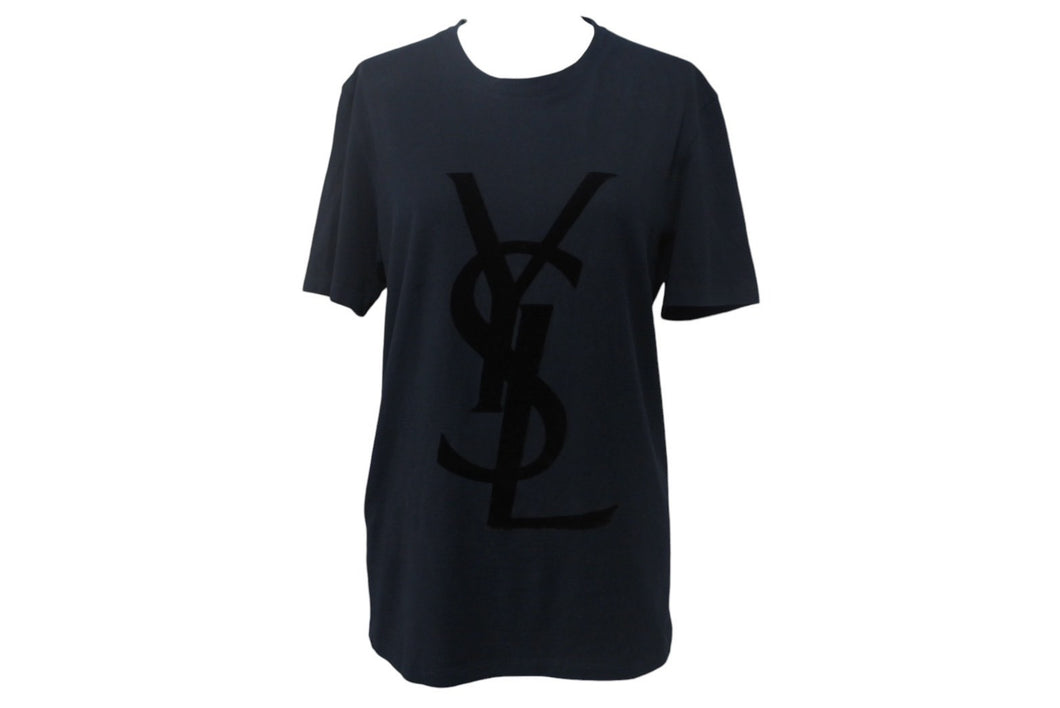 YVES SAINT LAURENT イヴサンローラン YSL カサンドラロゴ Tシャツ XS ブラック ヴィンテージ アーカイヴ 美品 中古 4c067852