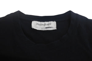 YVES SAINT LAURENT イヴサンローラン YSL カサンドラロゴ Tシャツ XS ブラック ヴィンテージ アーカイヴ 美品 中古 4c067852