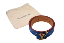 Load image into Gallery viewer, 新品未使用 LouisVuitton ルイヴィトン ベルト LV イニシャル 40MM リバーシブル M8460V ブルー ホワイト 中古 4c067856