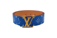 Load image into Gallery viewer, 新品未使用 LouisVuitton ルイヴィトン ベルト LV イニシャル 40MM リバーシブル M8460V ブルー ホワイト 中古 4c067856