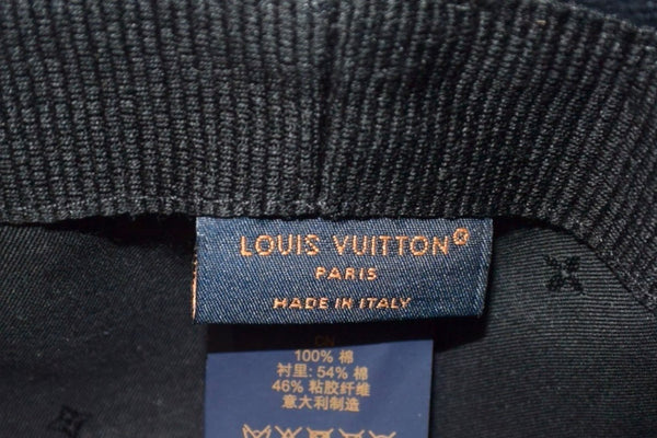 New unused item LouisVuitton Sailor hat hat M7499L Made in Italy Cotton Black White Used 4c067858