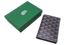 Load image into Gallery viewer, 極美品 GOYARD ゴヤール Grenelle グルネル パスポートケース カードケース PVCコーティングキャンバス ネイビー 中古 4c067860