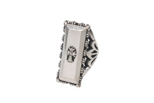 画像をギャラリービューアに読み込む, 新品未使用 CHROME HEARTS クロムハーツ RECT CRS SIDE カクテルリング 指輪 CHクロス サイズ17.5号 重量38.8g 2014刻印 シルバー925 中古 4c067864