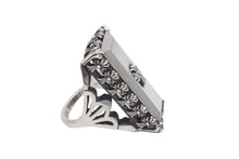 画像をギャラリービューアに読み込む, 新品未使用 CHROME HEARTS クロムハーツ RECT CRS SIDE カクテルリング 指輪 CHクロス サイズ17.5号 重量38.8g 2014刻印 シルバー925 中古 4c067864
