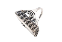 画像をギャラリービューアに読み込む, 新品未使用 CHROME HEARTS クロムハーツ RECT CRS SIDE カクテルリング 指輪 CHクロス サイズ17.5号 重量38.8g 2014刻印 シルバー925 中古 4c067864
