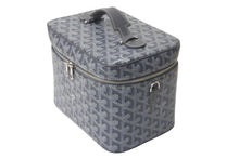 Load image into Gallery viewer, 新品同様 GOYARD ゴヤール ミューズ ヴァニティ ケース グレー PVC バニティバッグ ロゴ 化粧品入れ シルバー金具 中古 4c067870