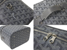 Load image into Gallery viewer, 新品同様 GOYARD ゴヤール ミューズ ヴァニティ ケース グレー PVC バニティバッグ ロゴ 化粧品入れ シルバー金具 中古 4c067870