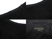 画像をギャラリービューアに読み込む, 極美品 BALENCIAGA バレンシアガ トラックジャケット 23SS 725276 イタリア製 ナイロン ブラック グリーン サイズ2 中古 4c067874