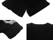 画像をギャラリービューアに読み込む, CHROME HEARTS クロムハーツ 長袖シャツ ロンT 2212 304 0226 サイズS コットン ブラック ホワイト 良品 中古 4c067882