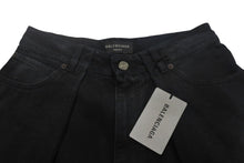 画像をギャラリービューアに読み込む, BALENCIAGA バレンシアガ デニムパンツ 23AW DOUBLE TROUSERS 767983 XSサイズ ブラック 美品 中古 4c067885