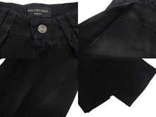 画像をギャラリービューアに読み込む, BALENCIAGA バレンシアガ デニムパンツ 23AW DOUBLE TROUSERS 767983 XSサイズ ブラック 美品 中古 4c067885