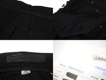 画像をギャラリービューアに読み込む, CHROME HEARTS クロムハーツ フレハニー デニムパンツ ホースシューボタン コットン シルバー925 ブラック 美品 中古 4c067887