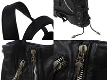 Load image into Gallery viewer, ChromeHearts クロムハーツ JJ DEAN JJディーン レザーライダースハンドバッグ レザー シルバー925 ブラック 美品 中古 4c067888