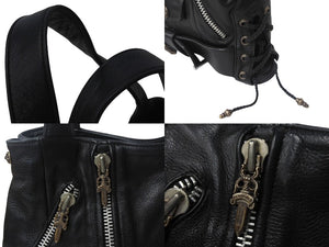 ChromeHearts クロムハーツ JJ DEAN JJディーン レザーライダースハンドバッグ レザー シルバー925 ブラック 美品 中古 4c067888