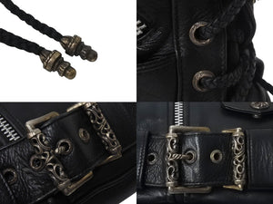 ChromeHearts クロムハーツ JJ DEAN JJディーン レザーライダースハンドバッグ レザー シルバー925 ブラック 美品 中古 4c067888