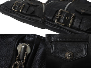 ChromeHearts クロムハーツ JJ DEAN JJディーン レザーライダースハンドバッグ レザー シルバー925 ブラック 美品 中古 4c067888