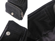 画像をギャラリービューアに読み込む, CHROME HEARTS クロムハーツ ジョーイスクロールウォレット 二つ折り財布 2246 304 0153 0900 レザー ブラック 美品 中古 4c067889