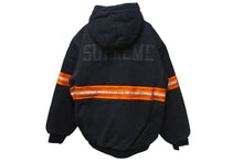 Load image into Gallery viewer, 新品未使用 Supreme シュプリーム パーカー Reflective Stripe Hooded Work Jacket サイズＬ ブラック オレンジ 中古 4c067902