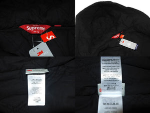 新品未使用 Supreme シュプリーム パーカー Reflective Stripe Hooded Work Jacket サイズＬ ブラック オレンジ 中古 4c067902