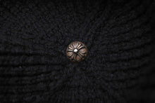 画像をギャラリービューアに読み込む, CHROME HEARTS クロムハーツ ビーニー ニット帽 フリーサイズ シルバー金具 ブラック 美品 中古 4c067918