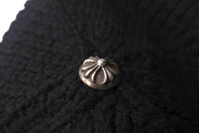 画像をギャラリービューアに読み込む, CHROME HEARTS クロムハーツ ビーニー ニット帽 フリーサイズ シルバー金具 ブラック 美品 中古 4c067918