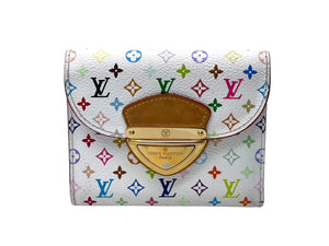 LOUISVUITTON ルイヴィトン ポルトフォイユ M58081 コアラ 三つ折り財布 モノグラム マルチカラー ホワイト 美品 中古 4c067945