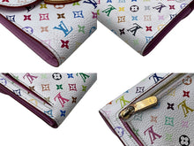 Load image into Gallery viewer, LOUISVUITTON ルイヴィトン ポルトフォイユ M58081 コアラ 三つ折り財布 モノグラム マルチカラー ホワイト 美品 中古 4c067945