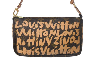 極美品 LOUIS VUITTON ルイヴィトン ポシェットアクセソワ―ル アクセサリーポーチ M92193 モノグラム グラフィティ PVC レザー 中古 4c067952