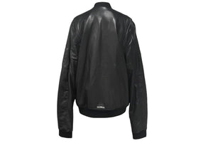 新品未使用 CHROME HEARTS クロムハーツ UNCLESLAM V2 LTHR MA-1 ボンバーレザージャケット ブラック 牛革 サイズL シルバー金具 中古 4c067971