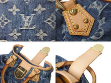 Load image into Gallery viewer, LOUIS VUITTON ルイヴィトン モノグラムデニム プリ―ティ ハンドバッグ ブルー ゴールド金具 M95020 美品 中古 4c067973