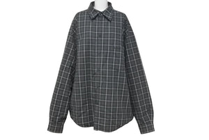 BALENCIAGA バレンシアガ Padded Shirt 中綿シャツジャケット サイズ44 チェック柄 676285 美品 中古 4c067976