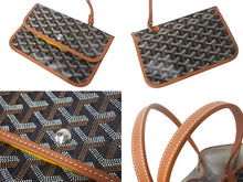 Load image into Gallery viewer, 新品未使用 Goyard ゴヤール サンルイXXL トートバッグ ヘリンボーン PVCコーティングキャンバス レザー ブラック ブラウン 中古 4c067981