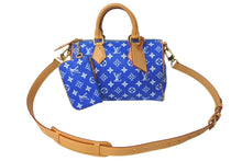 Load image into Gallery viewer, 新品未使用 LouisVuitton ルイヴィトン スピーディ P9 バンドリエール 25 ボストンバッグ M24424 ブルー ホワイト 中古 4c067982