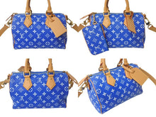 Load image into Gallery viewer, 新品未使用 LouisVuitton ルイヴィトン スピーディ P9 バンドリエール 25 ボストンバッグ M24424 ブルー ホワイト 中古 4c067982