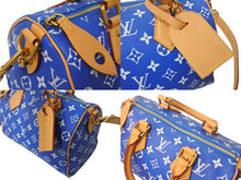 Load image into Gallery viewer, 新品未使用 LouisVuitton ルイヴィトン スピーディ P9 バンドリエール 25 ボストンバッグ M24424 ブルー ホワイト 中古 4c067982