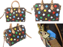 画像をギャラリービューアに読み込む, 極美品 LouisVuitton ルイヴィトン 草間彌生 モノグラム スピーディ バンドリエール25 2WAYバッグ マルチカラー M46433 中古 4c067985