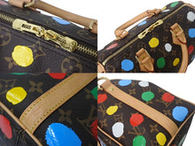 画像をギャラリービューアに読み込む, 極美品 LouisVuitton ルイヴィトン 草間彌生 モノグラム スピーディ バンドリエール25 2WAYバッグ マルチカラー M46433 中古 4c067985