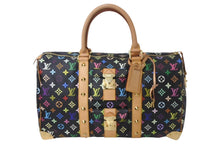 Load image into Gallery viewer, 極美品 ルイヴィトン LOUIS VUITTON キーポル45 ボストンバッグ ブラック 村上隆 マルチカラー ブラック M92640 中古 4c067986